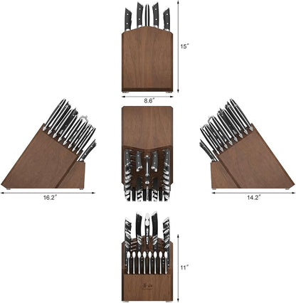 Cangshan OLYMPUS Series 36-Piece Block Set, Forged German Steel, Black, 505545
