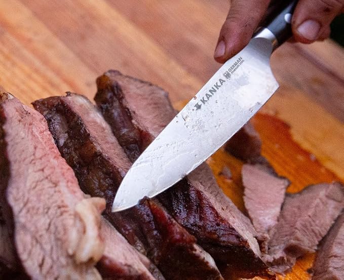 KANKA 5 Inch Utility Kitchen Knife – German Stainless Steel Professional Cutlery with Premium Fiberglass Handle, Razor Sharp Blade for Cutting, Slicing, Carving, Peeling, Fruit & Meat