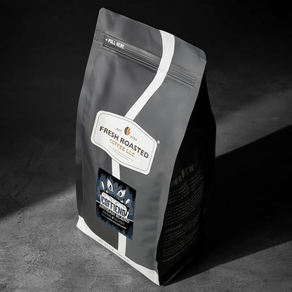 Fresh Roasted Coffee, Coffiend Whole Bean Coffee, Med-Dark Roast, Kosher, 5 lb (80 oz)
