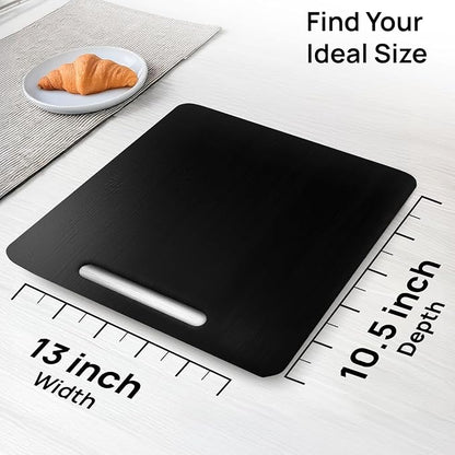 Ibyx Elegant Appliance Slider - Sliding Tray for Coffee Maker & Heavy Kitchen Appliances, Easy Slide, Made of Premium Bamboo, Space-Saving Kitchen Organizer, 40 lb Capacity, Black - 13 x 10.5 Inch