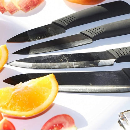 Ceramic Chef Knife - 6" Sharp Blade Kitchen Knife with Cover,Black