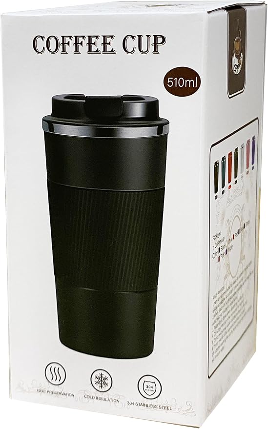 YINJAM 17oz Travel Coffee Mug Insulated Coffee Cups to Go with Leakproof Lid Vacuum Stainless Steel Double Walled Thermal Car Coffee Tumbler for Hot Cold Ice Tea Drinks Reusable (Green, 17oz)