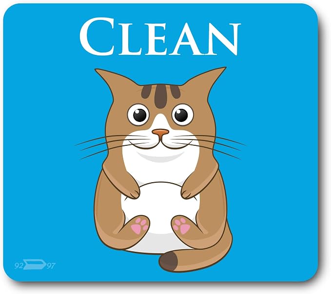 Brown Funny Cat Butt Clean Dirty Dishwasher Magnet, Reversible Funny Dish Washer Refrigerator Sign, Double Sided Strong Kitchen Flip Indicator, Bonus Universal Magnetic Plate, Brown Cat