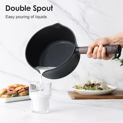 SENSARTE 13Pcs Pots and Pans Set Nonstick Cookware Set Kitchen Cooking Frying Pans with Stay-cool Handle, Dishwasher Safe, Induction Compatible, PFOA/PFOS Free, Black