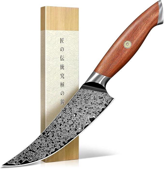 Freelander 6.1 inch Viking Knife – Traditional Viking Style Blade with 4.9 inch Walnut Handle, Full Tang Construction – Unique Outdoor Knife with Premium Craftsmanship