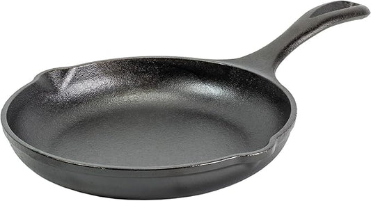Lodge 8" Cast Iron Skillet - Chef Collection - Perfect Sear - Ergonomic Handles - Superior Heat Retention - Cast Iron Cookware & Skillet