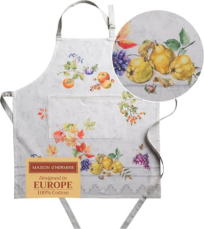 Maison d' Hermine 100% Cotton Apron for women with Pocket Kitchen Chef Apron for Men Cooking Spring Summer