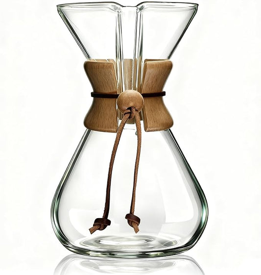 AGOGO Pour Over Coffee Maker Glass - Barista Kit with 304 Stainless Filter for Home, Office, Camping, Cafes - Easy Clean Coffee Dripper Set (Soft Towel&Brush) (40oz Classic w/SS Filter)