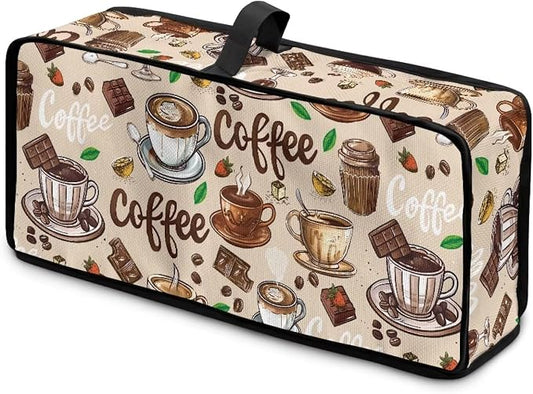 Coffee Toaster Cover 2 Slice Beige Cover for 2 Slice Slim Toaster, Easy to Fold and Carry Water-Resistant Dust Covers for Kitchen Appliances, Machine Washable