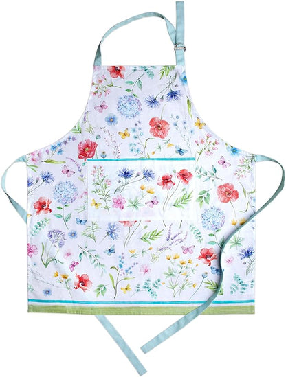 Maison d' Hermine 100% Cotton Apron for women with Pocket Kitchen Chef Apron for Men Cooking Spring Summer