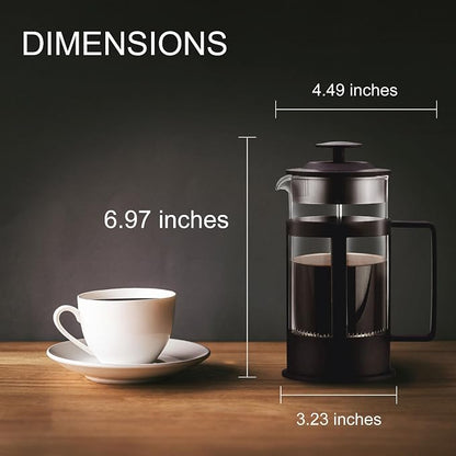 Fino French Press Coffee Maker, Brews Up to 3 Servings, 12-Ounce
