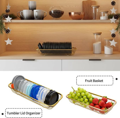 6 Pack Gold Silverware Kitchen Drawer Organizer, Stainless Steel Silverware Tray for Drawer, Utensil Holder for Party, Cutlery and Flatware Basket for Knife, Fork, Spoon, 12 × 5 × 2IN