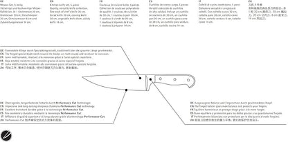 WMF Santoku Chef's Knife Spitzenklasse Plus Length 32 cm Blade Length 18 cm Performance Cut Made in Germany Forged Special Blade Steel Seamlessly Riveted Plastic Handle