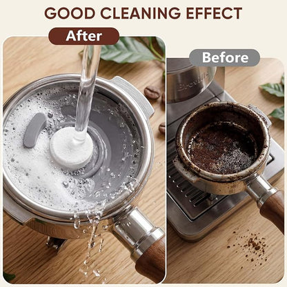 Silicone Espresso Backflush Cleaning Disc 54mm with 8 PCS Cleaning Tablets, Gray Cleaning Kit for Breville BES870XL BES878BSS BES880 BES840XL BES810BSS Espresso Machines