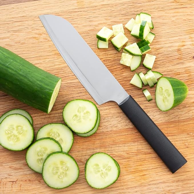 Rada Cutlery Cook’s Knife (W234), 6.25" Stainless Steel Blade, Black Handle, Pack of 6
