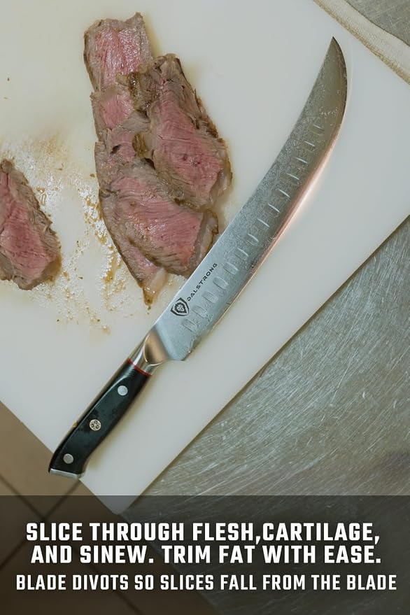DALSTRONG Butcher Knife - 8 inch - Shogun Series ELITE - Japanese AUS-10V Super Steel - G10 Handle - Vacuum Treated - Meat Slicer Gift - Razor Sharp Breaking Knife - BBQ Knife - Sheath Included