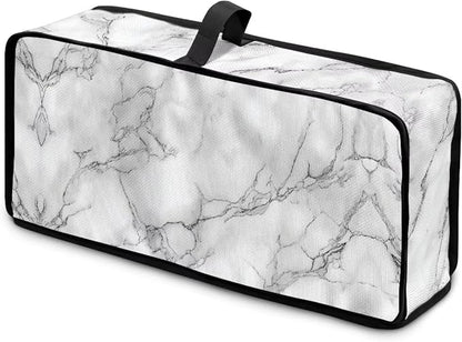 Slim 2 Slice Toaster Cover White Marble Cover for 2 Slice Slim Toaster, Water-Resistant Protective Dust Covers for Kitchen Appliances, Easy to Clean