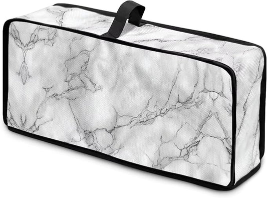 Slim 2 Slice Toaster Cover White Marble Cover for 2 Slice Slim Toaster, Water-Resistant Protective Dust Covers for Kitchen Appliances, Easy to Clean