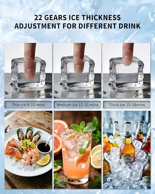 Commercial Ice Maker Machine Head Only, 550lbs/24H ETL Commercial Ice Maker with Self-Cleaning, DOE&CEC Energy-efficient,48 Hours Timer, Stainless Steel Ice Maker for Restaurant Bar Cafe Hotel