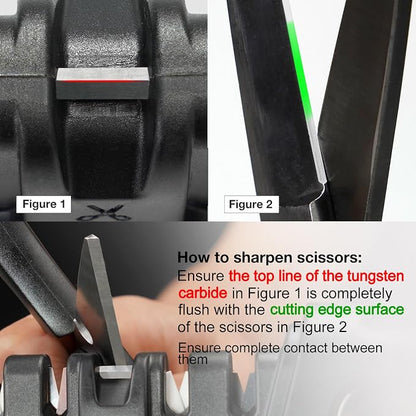 SHARPAL 104N 5-in-1 Professional Knife & Scissors Sharpener, Sharpening Tool for Straight & Serrated Blades, Repairs & Hones Euro/American & Asian Knives, Fast Scissor Sharpening Fathers Day Gift