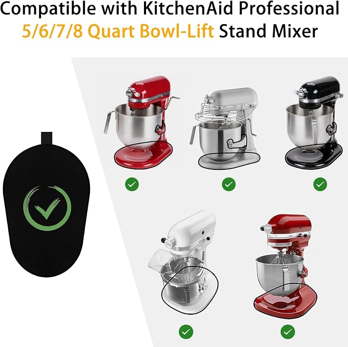 Mixer Sliding Mat Compatible with Kitchenaid 6/7/8 Quart Stand Mixer, Slider Mat Compatible with 5-8 Qt Bowl-Lift Stand Mixer Kitchenaid Mixer Accessories
