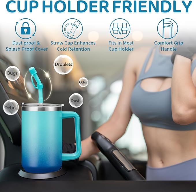 BENZZO 40 oz Insulated Tumbler for 100% Leak Proof, Stainless Steel Reusable Cups with Lids and Straws, Double Wall Vacuum Coffee Travel Mug Gift for Family Friends Teachers, Dishwasher Safe