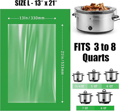 OLESBUR 30 Count Slow Cooker Liners, 13"x21", Fits 3-8 Quarts, Disposable Pot Liners Compatible with Crockpot, Oval Large Size, BPA-Free Cooking Bags, Kitchen Accessories, Cook with Ease