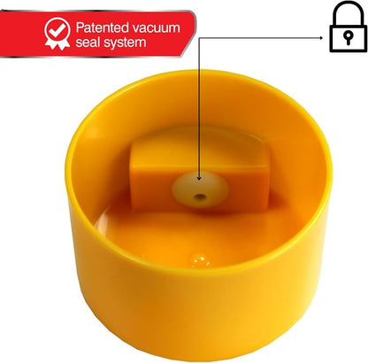 Minivac - 10g to 30 grams Airtight Multi-Use Vacuum Seal Portable Storage Container for Dry Goods, Food, and Herbs - Yellow Cap & Black Body