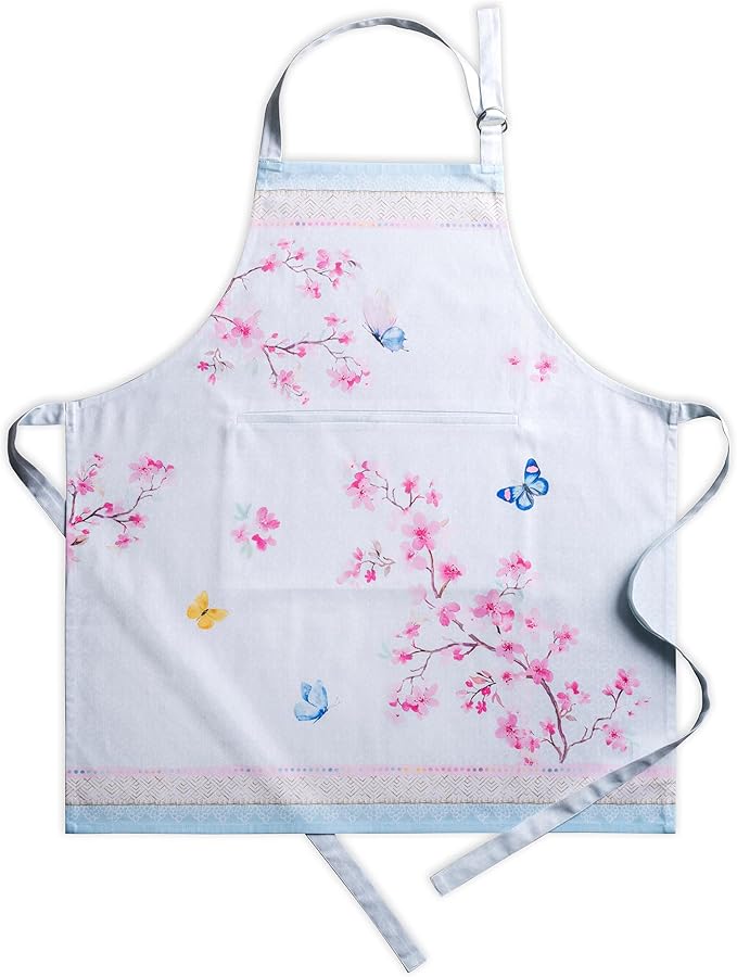 Maison d' Hermine 100% Cotton Apron for women with Pocket Kitchen Chef Apron for Men Cooking Spring Summer