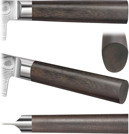 Cangshan HAKU Series 2-Piece Carving Set with Walnut Box, Forged X-7 Damascus Steel, 501158