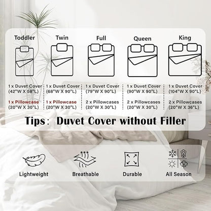 Castle Fairy Full Size Duvet Cover Set Dandelion 100% Pure Cotton Bedding Set Rustic Farm Plants Comforter Cover 3 PCS Dragonfly Flowers Quilt Cover Luxury Soft(No Filler)