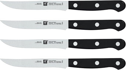 ZWILLING Twin Gourmet 9-Piece Steak Knives with Block, High Carbon Stainless Steel