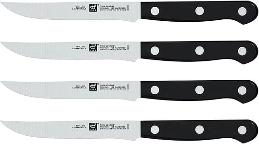 ZWILLING Twin Gourmet 9-Piece Steak Knives with Block, High Carbon Stainless Steel