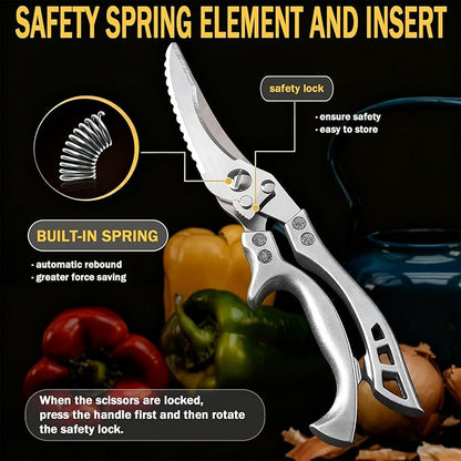 7PCS Butcher Knife Set for Home Kitchen, High Carbon Steel Hand Forged Chef Knives for Butchering, Meat Processing and Cutting, BBQ Cleaver & Bone Chopper, Fillet, Hammered Blade