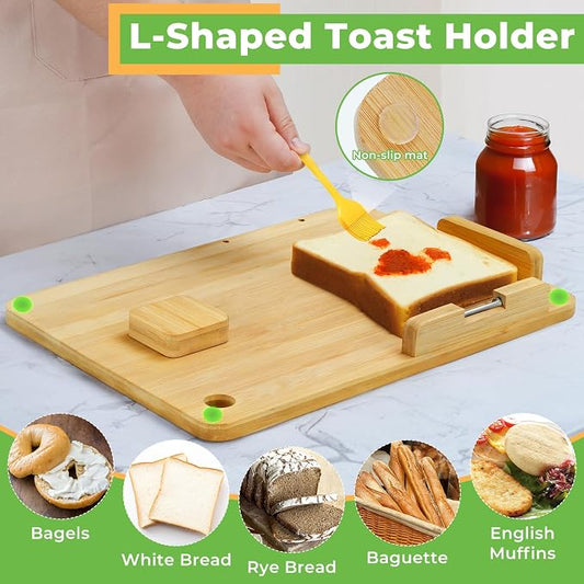 Adaptive One Handed Cutting Board, Handicap Kitchen Tools with Steel Spikes, Adaptive Equipment for Elderly, Stroke Patient, One-handed Person, Disabled and Amputees