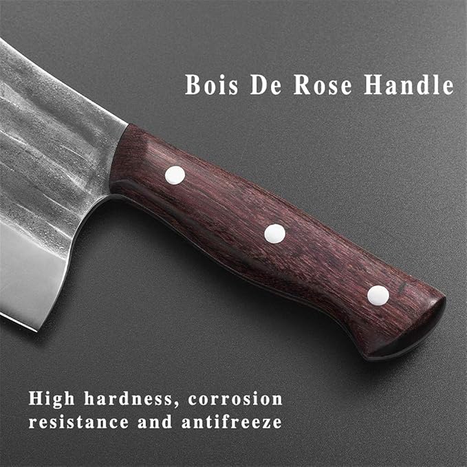 Hunters Serbian Kitchen Knife Handmade Forged Chef Knives Full Tang Butcher Knife Outdoor Meat Slicing Vegetable Cleaver for BBQ Hunting Camping