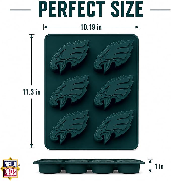 MasterPieces Game Day - FanPans NFL Philadelphia Eagles Silicone Muffin Pan - Dishwasher Safe