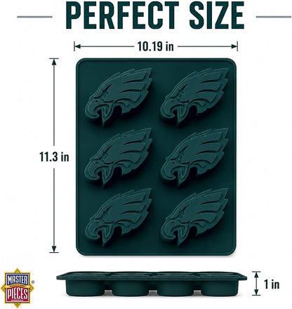 MasterPieces Game Day - FanPans NFL Philadelphia Eagles Silicone Muffin Pan - Dishwasher Safe