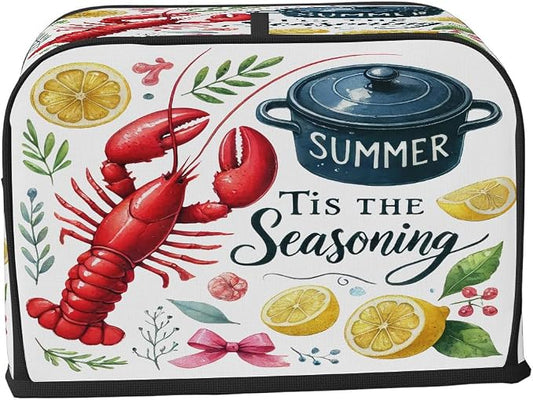 Toaster Cover 4 Slice Wide Slot Crayfish KitchenBread Toaster Oven Dustproof Cover Small Appliance Kitchen Covers Dust and Fingerprint Protection for Women Gift 4 Slice