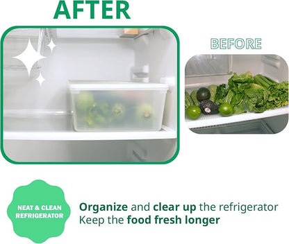 2.4 gal Produce Saver Containers for Refrigerator, Pizza Dough Proofing Box, Vegetable Storage Containers for Refrigerator, Pizza Storage Container, Marinating Container, Pizza Dough Box, Veggie Saver