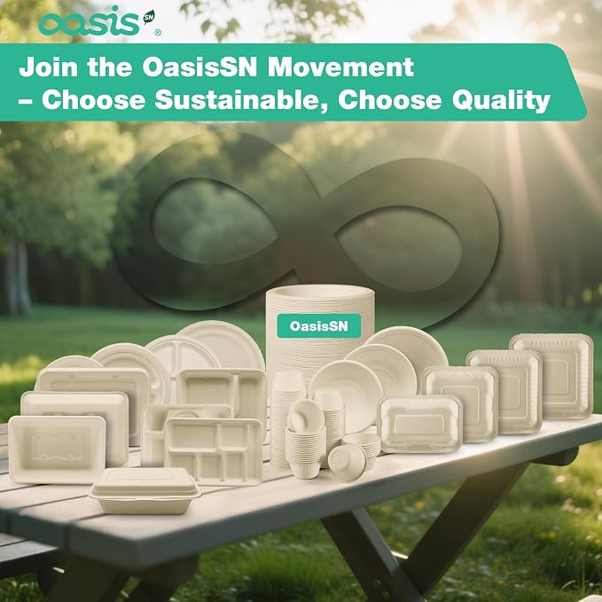𝟵𝘅𝟲", 𝟲𝟴-𝗣𝗮𝗰𝗸 Clamshell Take Out Food Containers, Compostable Heavy-Duty Disposable Paper Lunch Boxes，Eco-Friendly Biodegradable To Go Containers For Food(Natural)