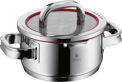 WMF 1.4L Stainless Steel Cooking Pot, 16cm, Silver, Brushed Finish, Includes Lid, Suitable for All Stove Tops, Dishwasher Safe