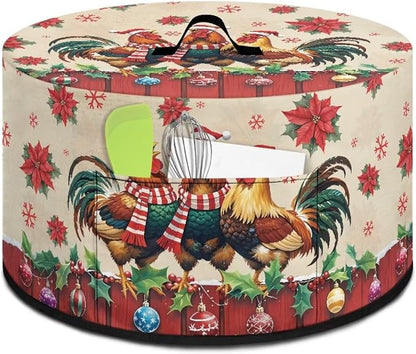 Christmas Slow Cooker Dust Cover with Pocket 6-8 qt Crock for Pot Keep Small Kitchen Appliance Clean Kitchen Home Accessories Decor Cover