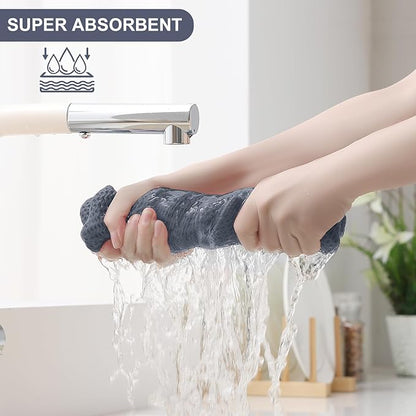 Homaxy 100% Cotton Kitchen Towels and Dishcloths Set, 12 x 12 Inches and 13 x 28 Inches, Set of 8 Bulk Kitchen Towels Set, Ultra Soft Absorbent Dish Cloths for Washing Dishes, Multicolor