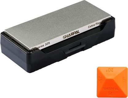 SHARPAL 156N Double-sided Diamond Sharpening Stone Whetstone Knife Sharpener | Coarse 325 / Extra Fine 1200 Grit | Storage Case with NonSlip Base & Angle Guide (6 in. x 2.5 in.) Fathers Day Gift