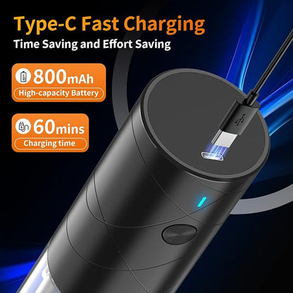 1Pc Electric Salt and Pepper Grinder USB Rechargeable with Warm LED Light, Adjustable Coarseness Lidaop Large Capacity Automatic Salt Pepper Mill Shakers for Kitchen, Restaurant, Outdoor, Black