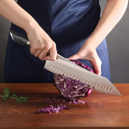 Cangshan NAKA Series X-7 Steel Forged Rocking Chef's Knife with Sheath (10-Inch)