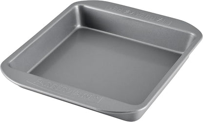 Farberware Nonstick Bakeware 9x9 Baking Pan, Square Cake Pan, Gray
