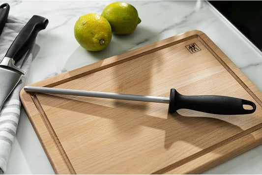 ZWILLING J.A. Henckels 32576-230 Poly Sharpening Steel, 9", Black/Stainless Steel