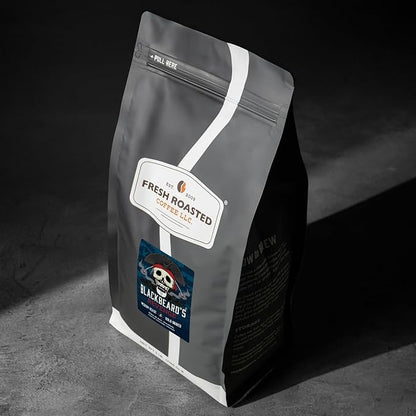 Fresh Roasted Coffee, Blackbeard's Revenge Whole Bean Coffee, Medium Roast, Kosher, 5 lb (80 oz)
